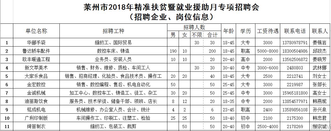 莱州最新招聘求职动态概览