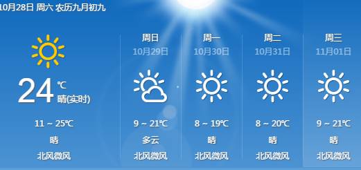 年徐村最新天气预报概况